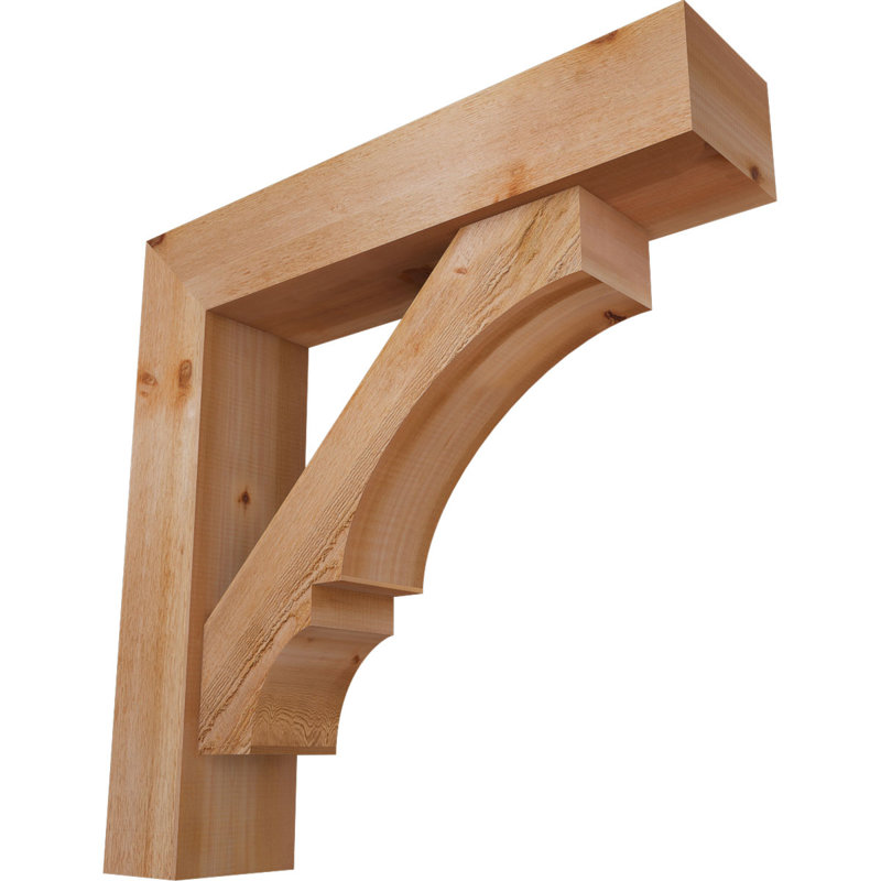 Support de bloc Balboa avec entretoise décalée, 36 po x 36 po, Cèdre rouge occidental de l 8 po (scié brut)
