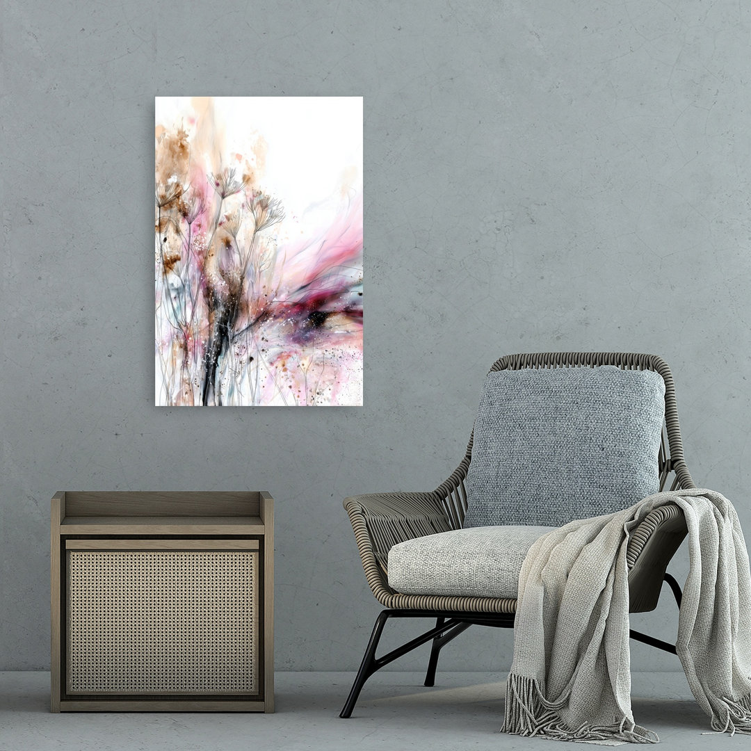 Ethereal Abstract Botanicals Abstract Contemporary Delicate Nature Flower Wall Art Print