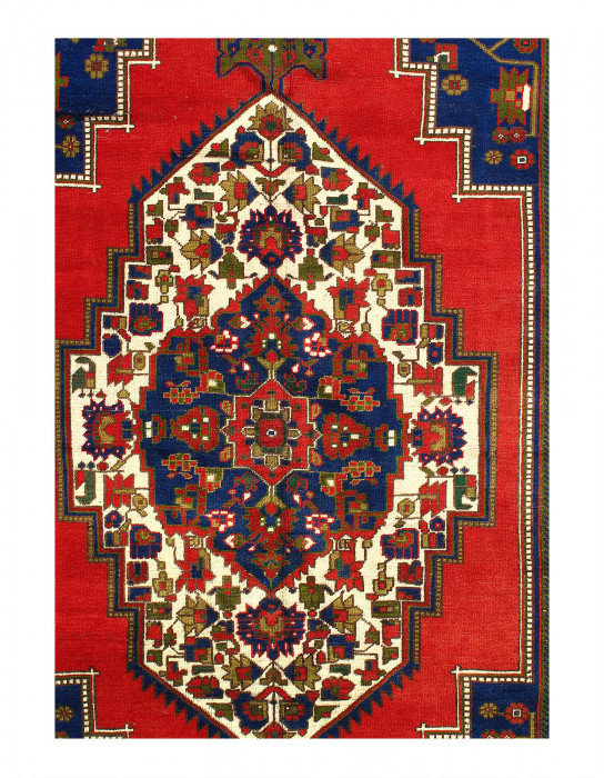 Tapis unique en laine 6 pi 9 po x 12 pi 9 po Chism