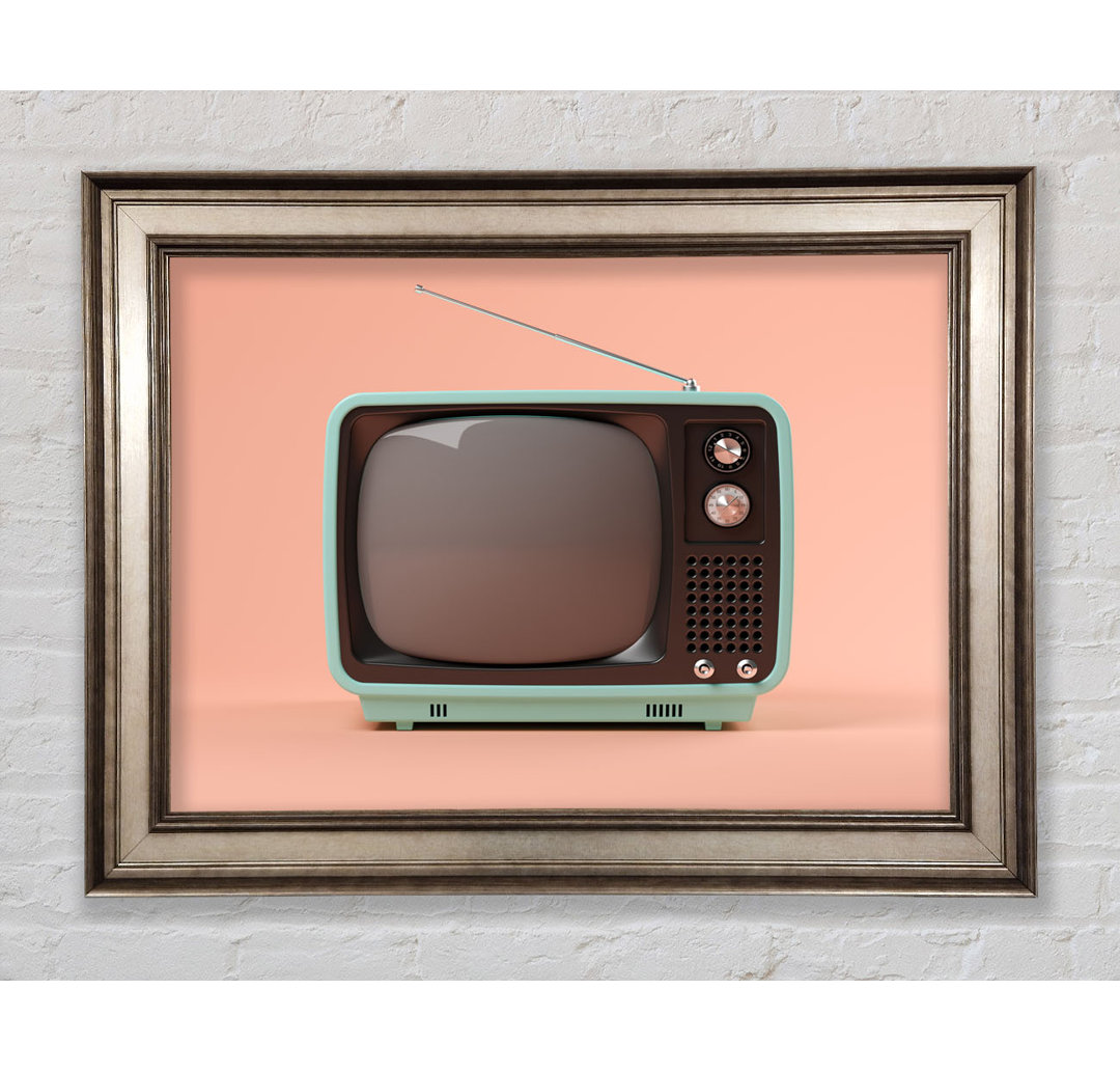 The Retro Tv Set - Einzelner Bilderrahmen Kunstdrucke