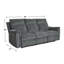 Canapé inclinable électrique en microfibre de polyester gris foncé 86 po