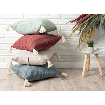 Danica Tassels Cotton Throw Pillow