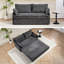 Canapé-lit 59,5 pouces, canapé-lit, rangement latéral et chaise de chargement USB / C-TYPE pour salon, chambre à coucher, appartement-1616267497