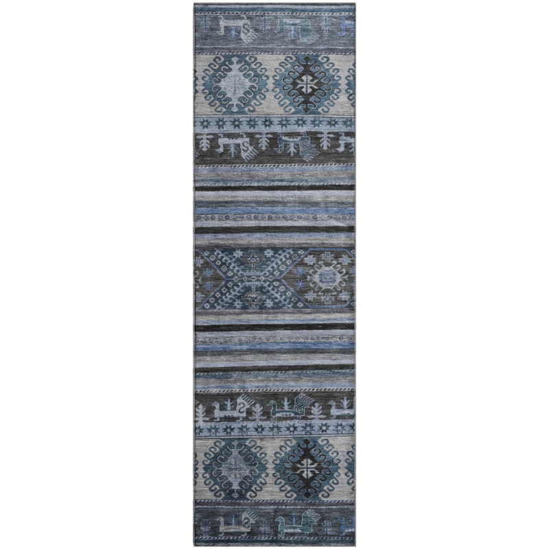 Premium Machine Washable Marasco AMF1626 Global Rug, Runner 2'3" x 7'6"