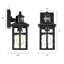 1 lumière 12 po H Applique murale d'extérieur noir mat avec détection de mouvement avec crépuscule à l'aube-795551307