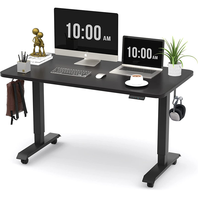 Bureau debout réglable en hauteur l 48 po Panhia, Noir
