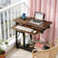 Table d'appoint avec roulettes, table mobile en C durable, bureau étroit, station de charge pratique