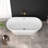 67" x 31.5" Freestanding Soaking Acrylic Bathtub with Drain and Overflow