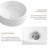 14'' Round Bathroom Sink Above Counter, Procelain Bathroom Sink, White Vessel Sink