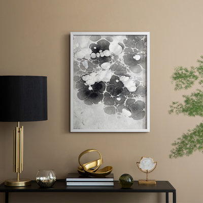 Marbling XIII Framed Print - Solid Wood