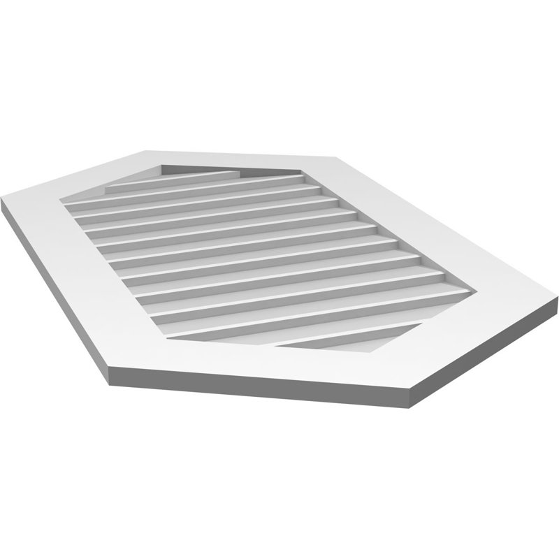 Ventilé vertical à pignon vertical 7/12 po, H 42 po x l 24 po x P 1 po