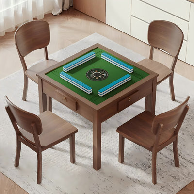 Table de jeu de mahjong automatique en bois massif pour règles chinoises