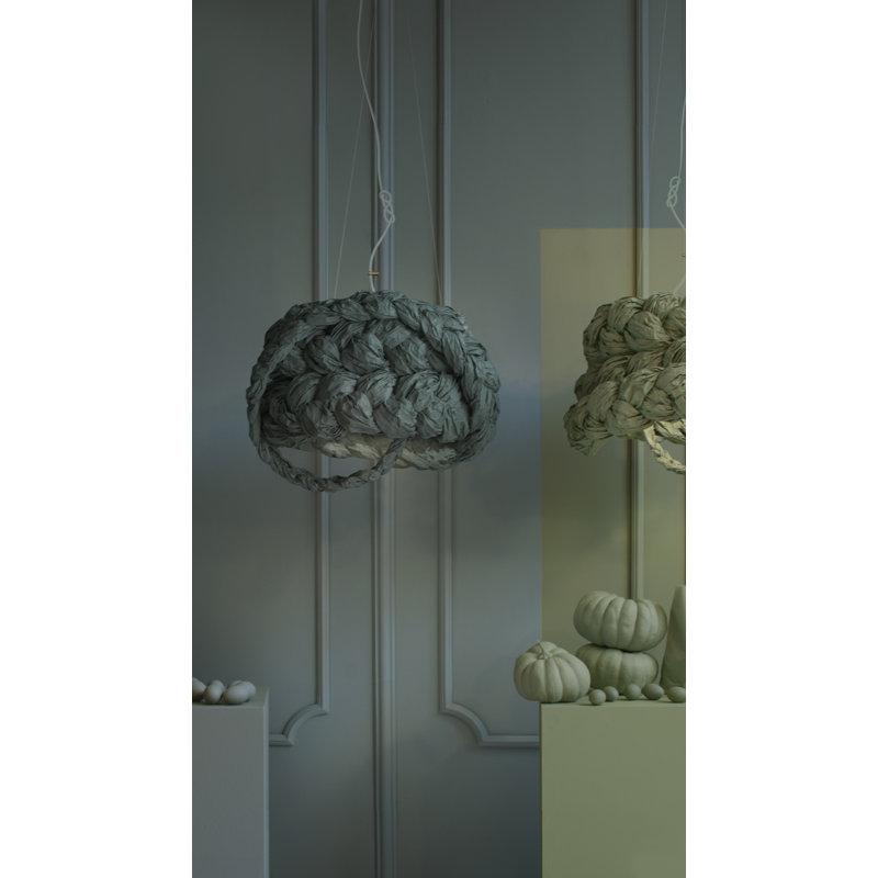 1 - Light Pendant, 3, 20" H x 32" W x 32" D, Green