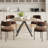 47.2" Solid Wood Round Dining Kitchen Table For 4-6 People With Intersecting Pedestal Base-1631977317