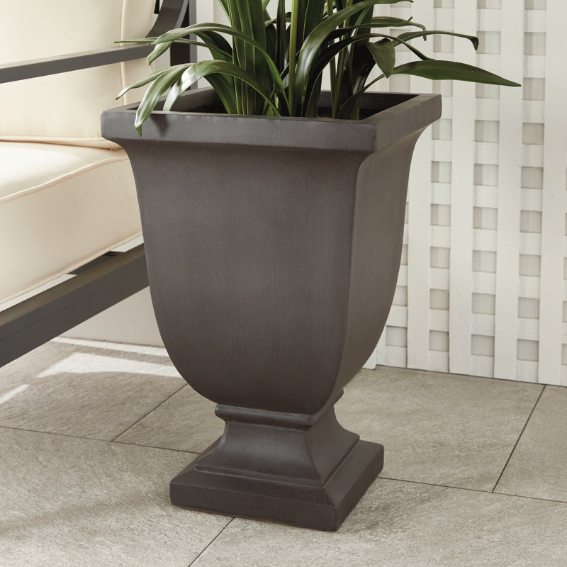 Beckett Concrete Composite Planter, 21.5"H x 14.5"W x 14.5"D