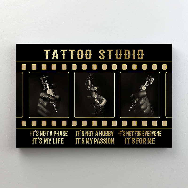 Trois photos de tatoo - It's Not A Phase It's My Life? - Rectangle 1 pièce, impression sur toile tendue
