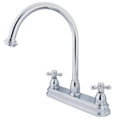 Kingston Brass Restoration Two-Handle 3-Hole 8" Centerset Kitchen Faucet