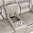 Brazelton Taupe Upholstered Glider Loveseat With Console