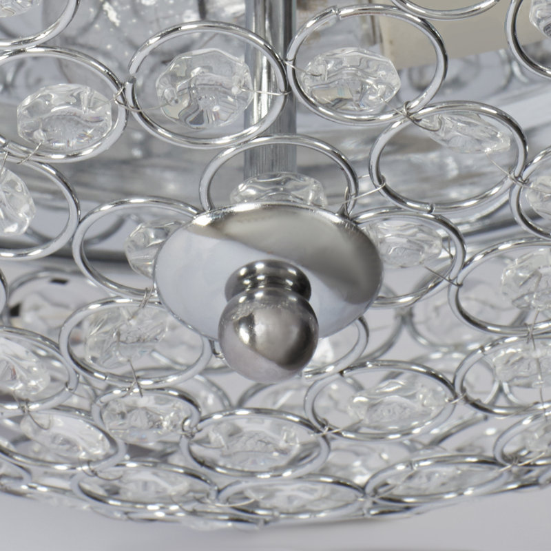Plafonnier encastré 13 po Burlin, Chrome