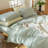 MooMee Lightweight Duvet Cover Set with Zipper Closure 8 Ties 100% Washed Cotton Linen Like Textured Soft Breathable All-Season-111275690-109236633