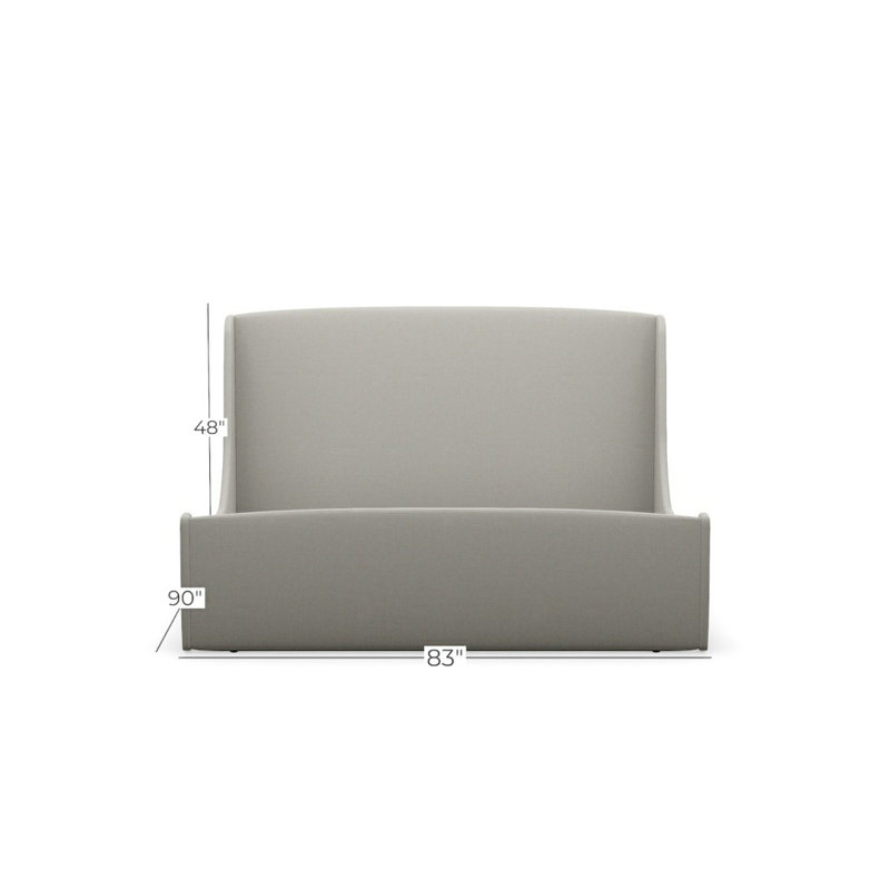 Swan Upholstered King Bed, King, Holly Glen 848719