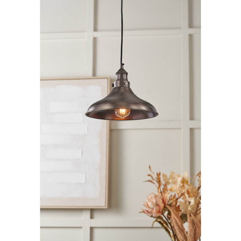 1 - Light Bowl Pendant, Bronze