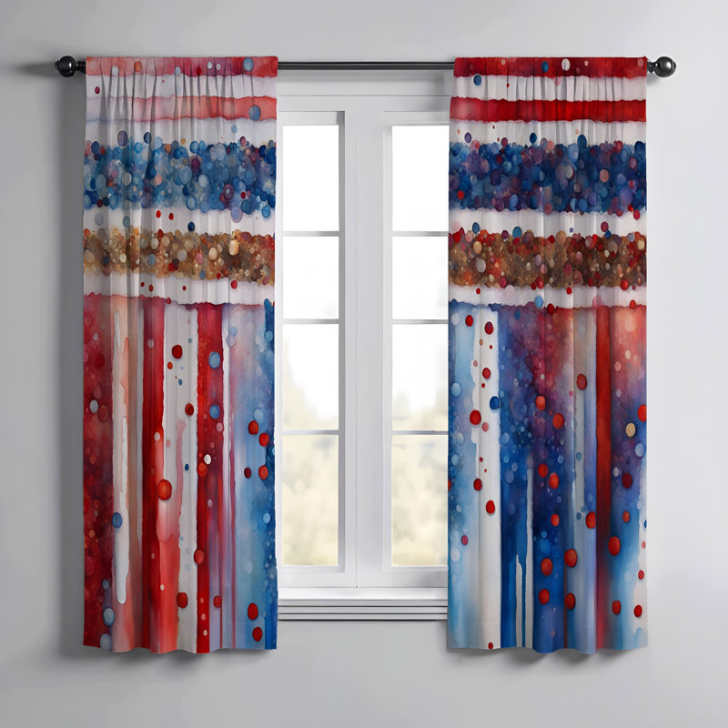 Paire de rideaux semi-transparents en polyester Rosbel, L 20 po x L 82 po