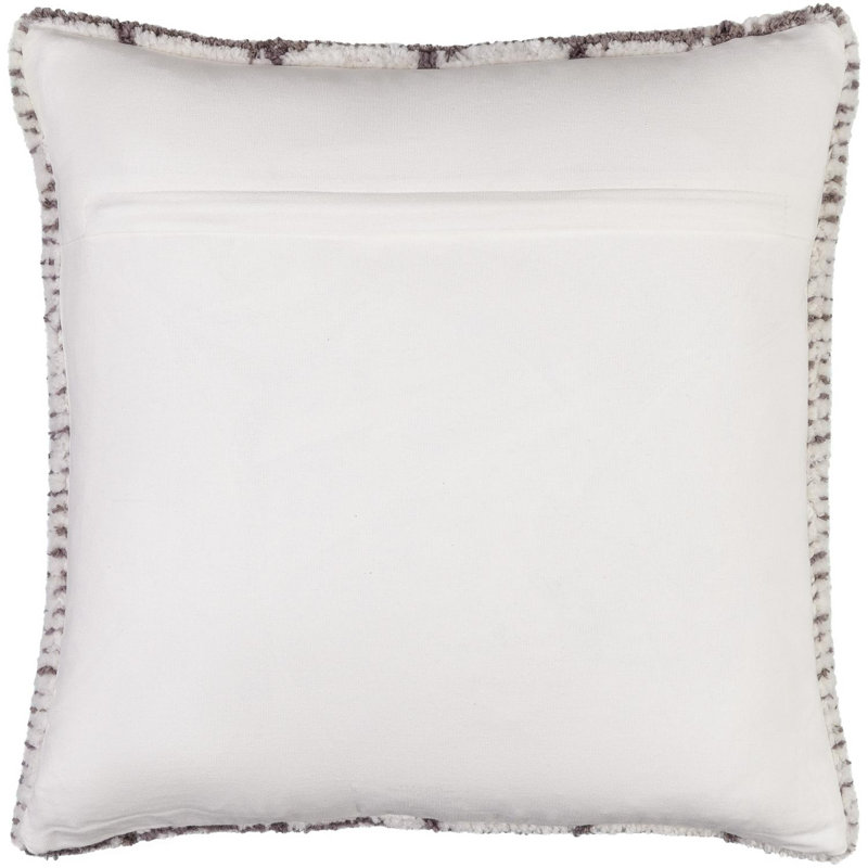 Wanderer Plaid Reversible Throw Pillow, Down, 20" x 20", Dark Charcoal