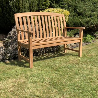 Hartlepool Solid Wood Teak Outdoor Bench
