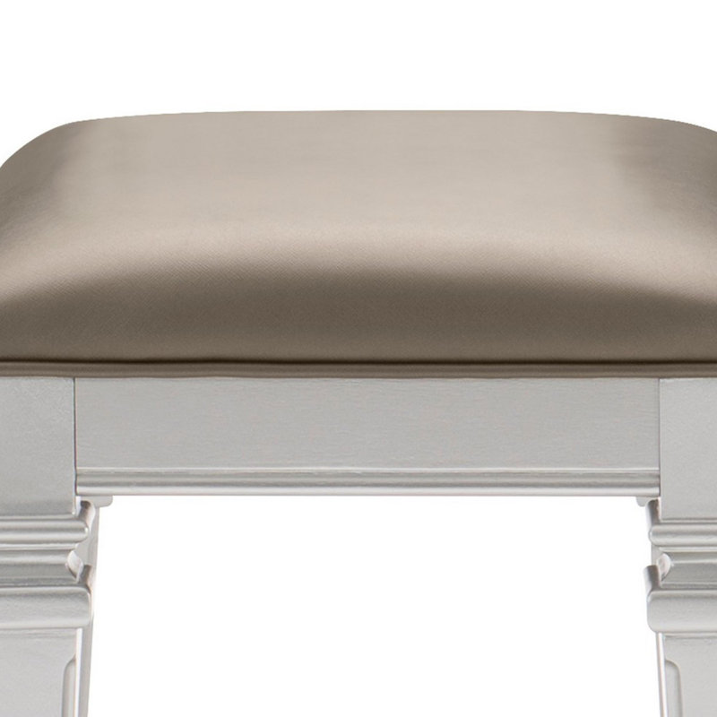 Solid + Manufactured Wood Accent Stool