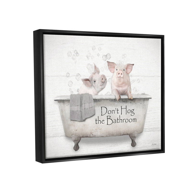 "Trinx Hog Bathroom", art mural sur toile flottante par Lori Deiter, H 25 po x l 31 po x P 1,7 po