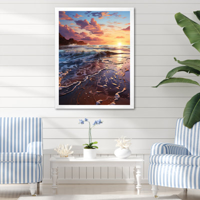 Beachside Sunset Horizon 4 - Beach Wall Art