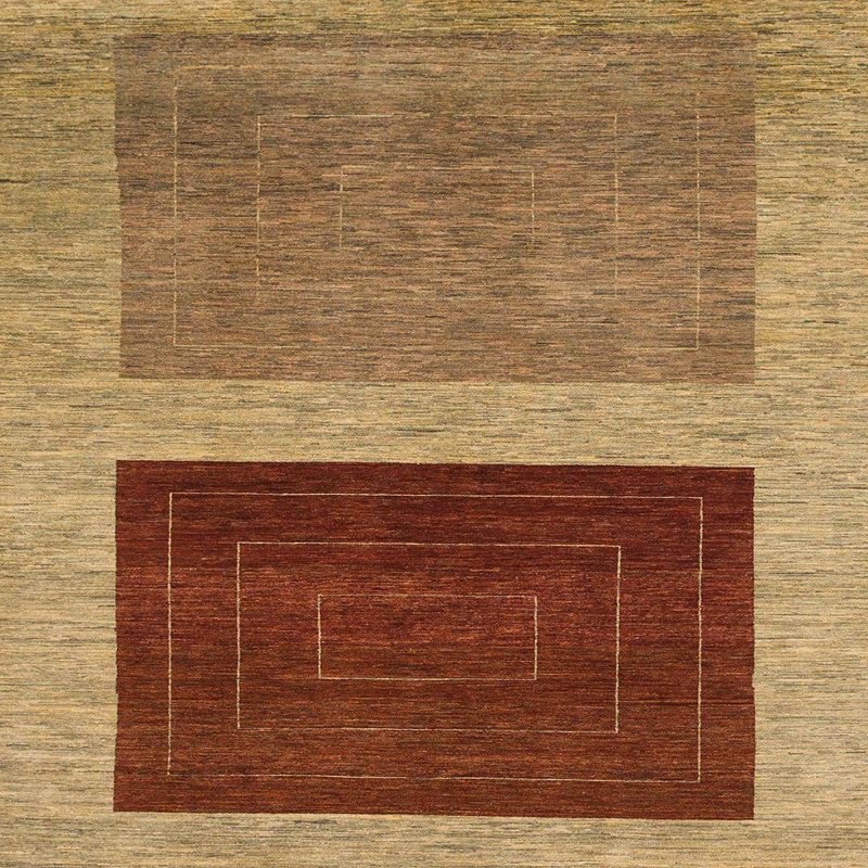 Tapis abstrait moderne 1627, Carré 3 pi