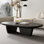 51" Modern Minimalist Double Leg Solid Wood Rectangular Coffee Tables For Living Room