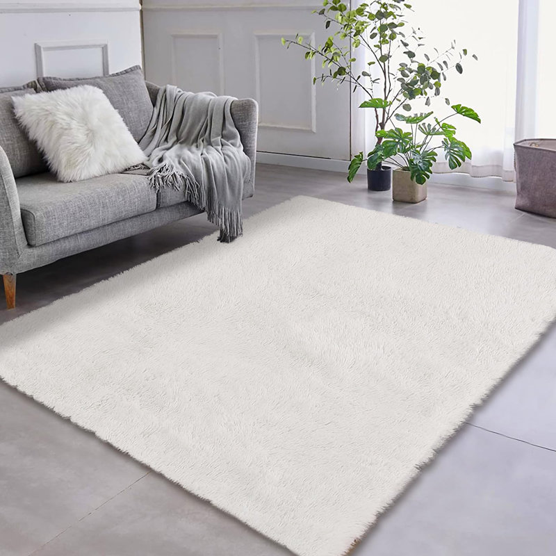 Fluffy Rugs For Bedroom  Tie-Dyed Soft Shag Rug Cozy Plush Furry Area Rugs, Rectangle 5' x 8'