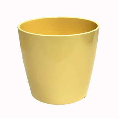7" Round Bamboo Self-Watering Indoor/Outdoor Plant Pot