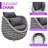 5 - Person Fully Assembled PVC-coated polyester Rope Altuminum Frame Outdoor Conversation Set with Cushions and Table with Marble Pattern Tile Tabletop for Patio Poolside Garden Proch-234563303-234563301