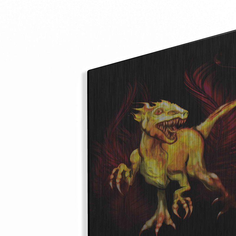 «Raptor» par Michael StewArt, art mural en métal, H 16 po x l 12 po