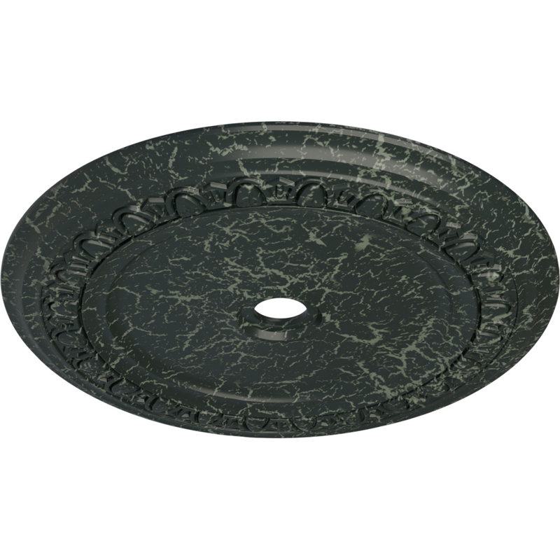 Médaillon de plafond Endurathane Caputo, diamètre extérieur de 41 po x 4 po x P 2 3/8 po (convient aux auvents jusqu'à 5 1/2 po), fini craquelé peint à la main