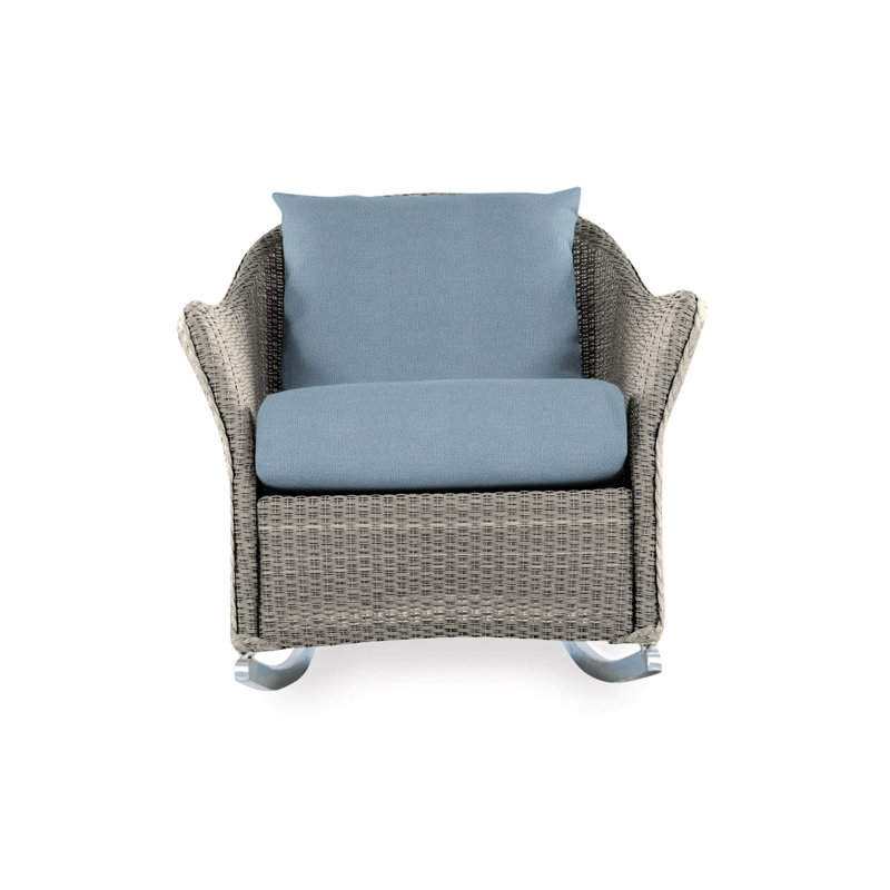 Weekend Retreat Outdoor Rocker Chair, Pewter, Charlotte Sparrow