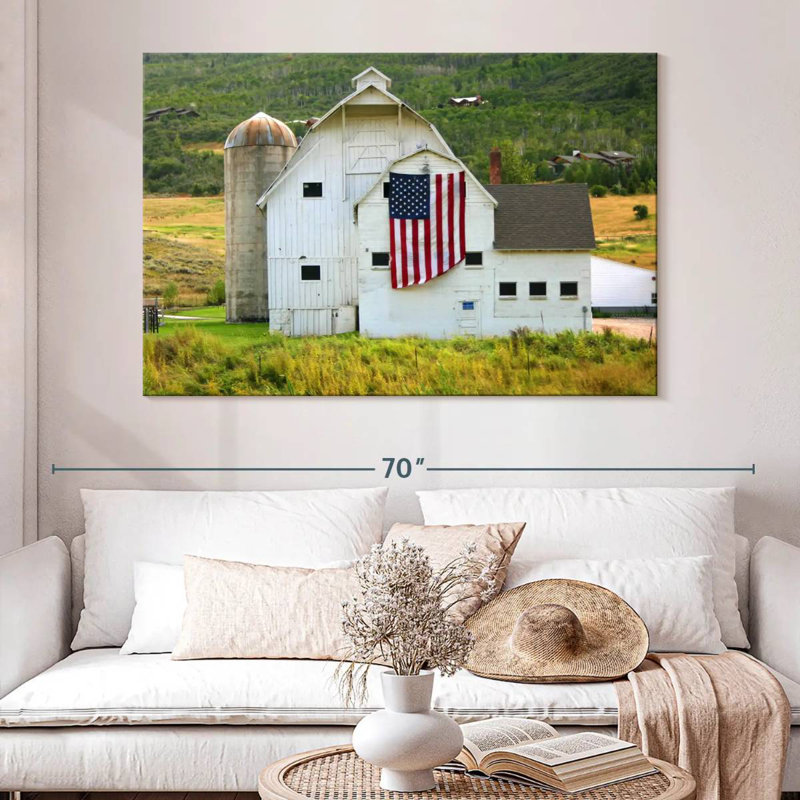 Lilie US Flag On McPolin Barn, 34" H x 51" W