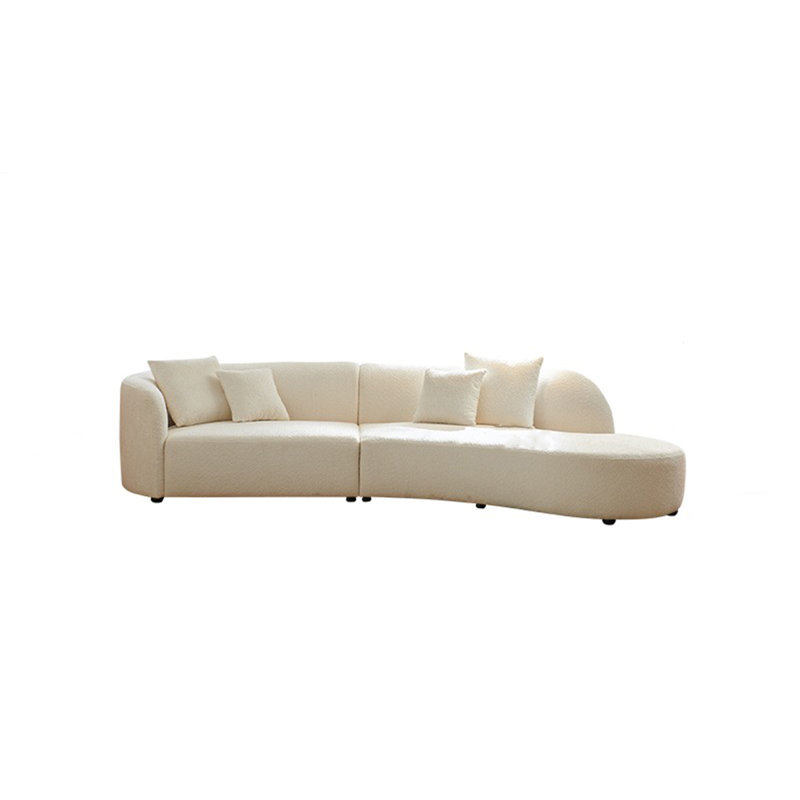 Canapé de 110,24 po à trois places revêtu de chenille blanche enneigée, H 27,56 po x l 110,24 po x P 39,37 po