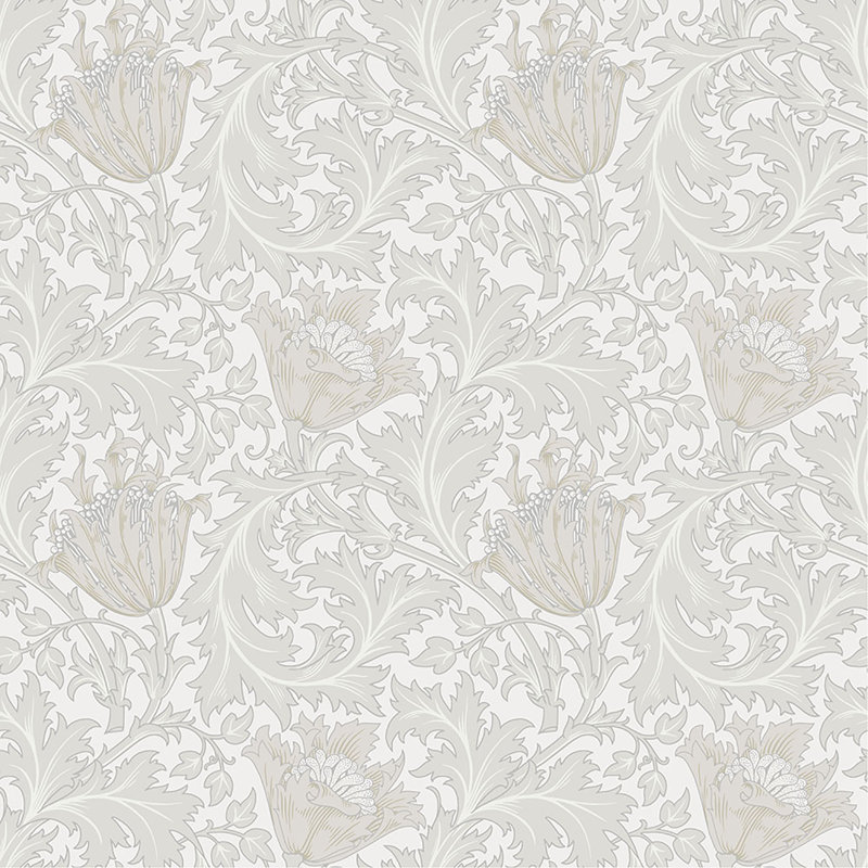 Anemone Floral Wallpaper Roll, Dove