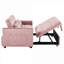 Canapés | Canapé-lit convertible 3 en 1 pour salon et bureau à domicile | Rose | Mousse et bois-690956429