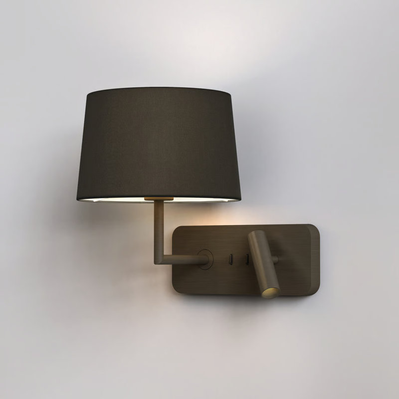 Side by Side, Bronze with Tapered Round 250, Black Fabric