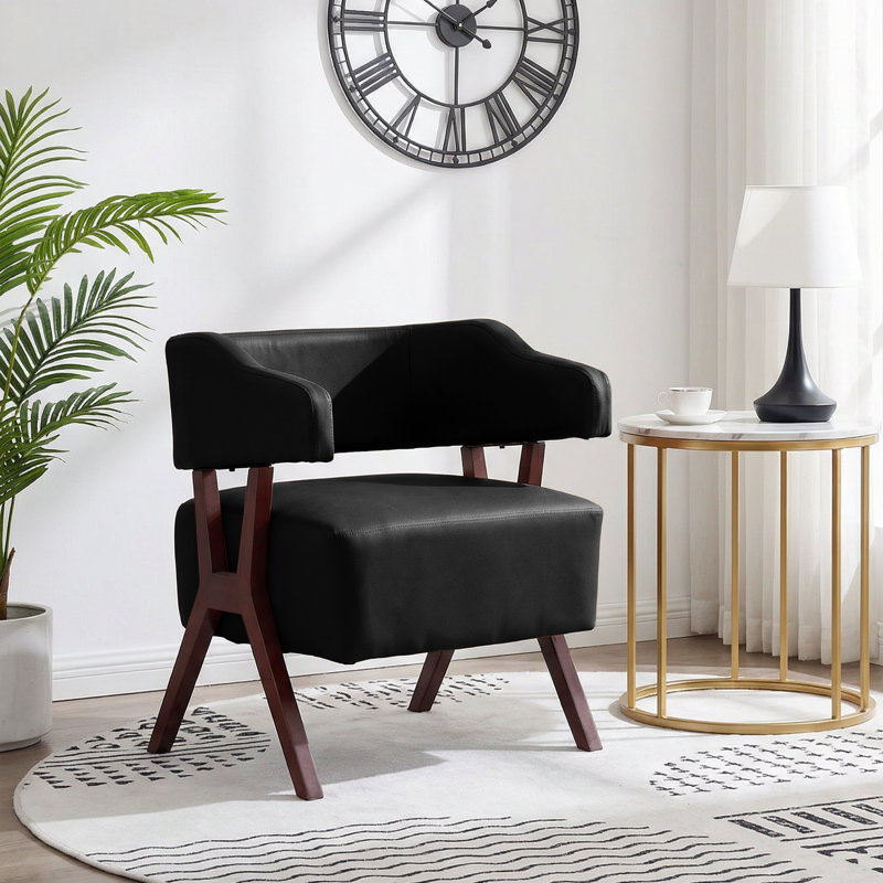 Fauteuil d'appoint moderne 26,5 po, Noir