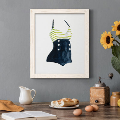 Rétro maillots de bain I - peinture sur toile encadrée