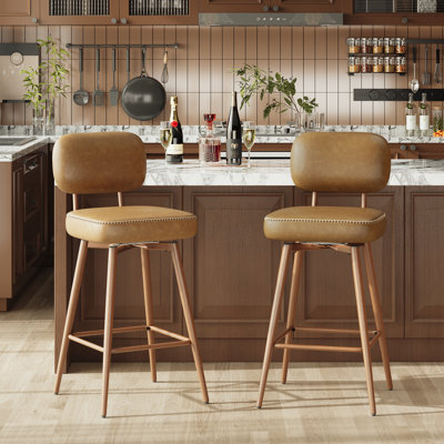Tabourets de comptoir pivotants modernes avec structure en métal