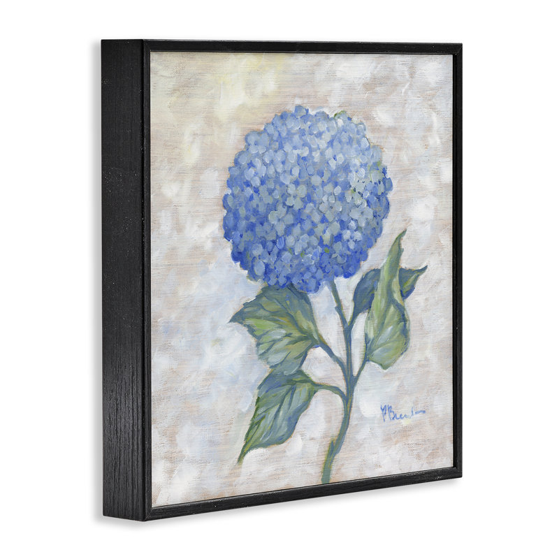 Giclée encadrée de fleurs d'hortensia bleu traditionnel, design par Paul Brent, H 12 po x l 12 po