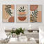 «Mid Century Modern Boho Geometric Polygon Palm Leaf», ensemble de 3 impressions sur toile-73721032-73721028
